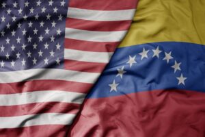 Banderas de Estados Unidos y Venezuela. Crédito de imagen: Adobe Stock