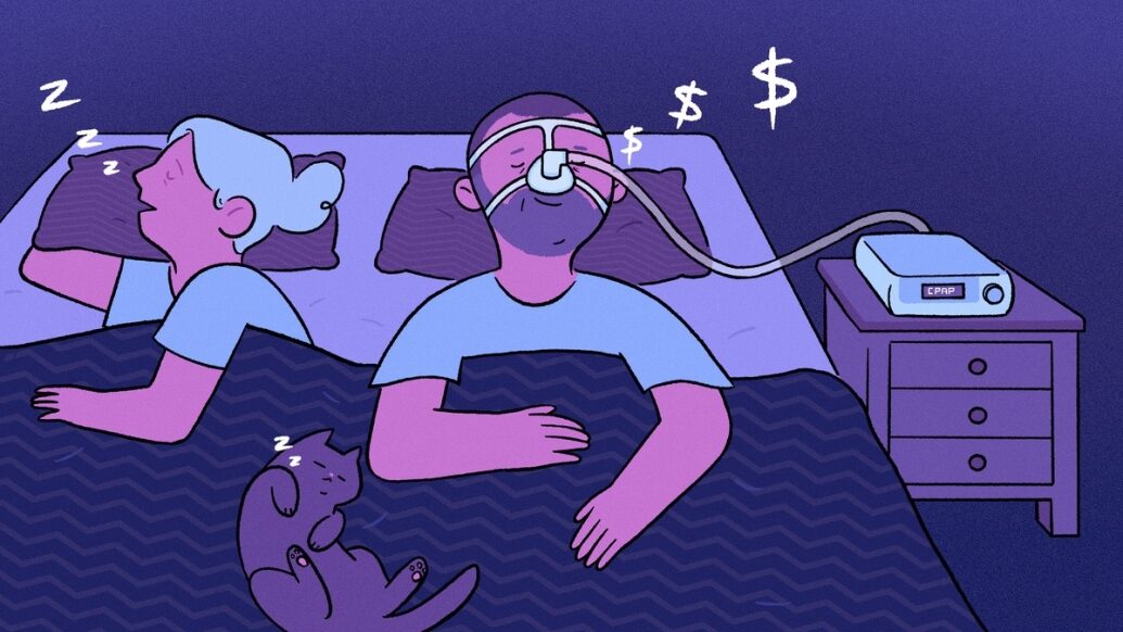 manwomanbedcpapsleeping Español